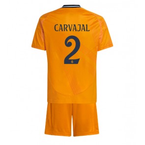 Billiga Real Madrid Daniel Carvajal #2 Bortatröja Barn 2024-25 Kortärmad (+ Korta byxor)